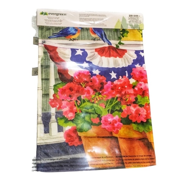 Patriotic Garden Flag 2 Wood Wall Plaques 4th July Decor 3 Piece USA Bundle NEW - Picture 8 of 10